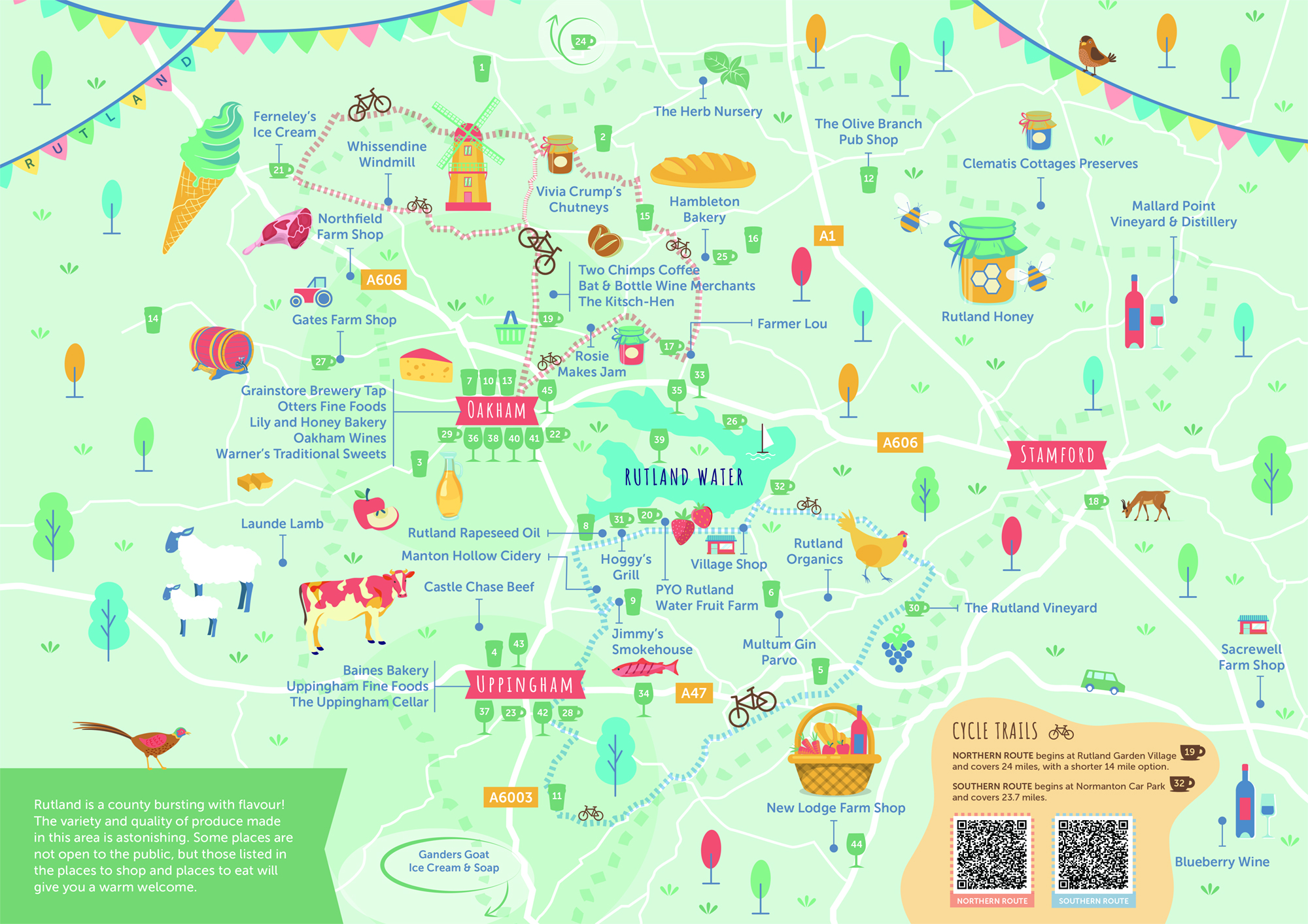 Discover Rutland Food and Drink map